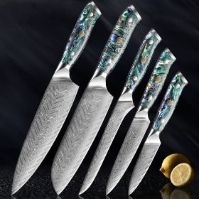style: 5piece set - Steel Knife Set Kitchen Knife Chef Knife Japanese Style Santoku Knife