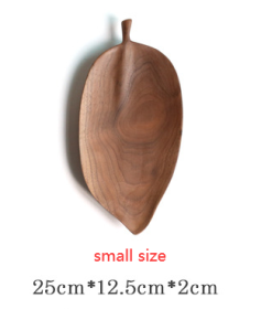 Style: Glossy, Size: S - Wooden saucer fruit tray