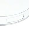 Way To Celebrate Clear Oval Plastic Food Tray â€“ 16" x 14" x 2" Reusable Serving Platter For Parties And Events