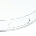 Way To Celebrate Clear Oval Plastic Food Tray â€“ 16" x 14" x 2" Reusable Serving Platter For Parties And Events