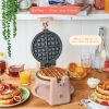 Rotating Belgian Waffle Maker, Rose by Drew Barrymore