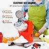 VEVOR Ice Crushers Machine, 220lbs Per Hour Electric Snow Cone Maker with 4 Blades, Stainless Steel Shaved Ice Machine with Cover and Bowl