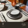 Yellowstone 12-Piece Ceramic Dinnerware Set â€“ Beth Collection Rustic Matte Glaze Dishes, Service For 4