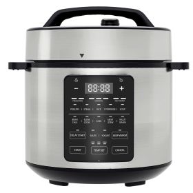 9 in 1 Electric Pressure Cooker 6 Quart, Steamer, Yogurt Maker, Warmer & Sterilizer, Saute, Slow Cooker, Rice Cooker, Egg Cooker, Multi-Functional Sma