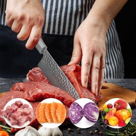Japanese Chef Knife - 8 Inch Professional Chef's Knife Ultra Sharp Kitchen Knife Japanese 9-Layers VG-10 Clad, Chef Knife For Meat Vegetable Fruit Mea