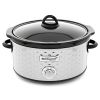 Brentwood Scallop Pattern 4.5 Quart Slow Cooker in Blue