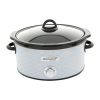 Brentwood Scallop Pattern 4.5 Quart Slow Cooker in Blue