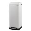 8-Gallon Retro Stainless Steel Step-On Trash Can in Light Almond Beige Finish
