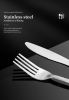 Deluxe Premium Cutlery Flatware Set for the Home - Stainless steel cutlery service with 1 dinner fork, 1 dinner knife