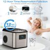 Ice Maker Countertop, Portable Ice Maker Machine, 28lbs/24Hrs, 6 Mins/9 Pcs Bullet Ice, Mini Ice Maker with Self Cleaning, Time Reservation Function