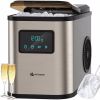 Ice Maker Countertop, Portable Ice Maker Machine, 28lbs/24Hrs, 6 Mins/9 Pcs Bullet Ice, Mini Ice Maker with Self Cleaning, Time Reservation Function
