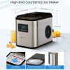 Ice Maker Countertop, Portable Ice Maker Machine, 28lbs/24Hrs, 6 Mins/9 Pcs Bullet Ice, Mini Ice Maker with Self Cleaning, Time Reservation Function