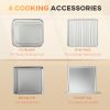 Air Fryer Toaster Oven, 21QT 7-In-1 Convection Oven Countertop, Warm, Broil, Toast, Bake and Air Fry, 4 Accessories Included, 1800W